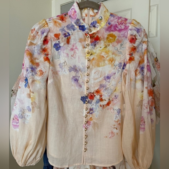 Zimmermann Floral Button-Up Blouse - Picture 2 of 4